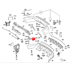 A1648800130 1648800130 W164 ARKA TAMPON TUTUCU ORJİNAL