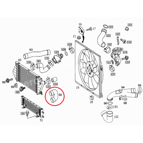 A1635000575 1635000575 MERCEDES BENZ ML CLASS W163 TURBO HORTUMU ORJİNAL
