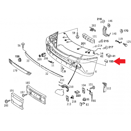 A1638600108 1638600108 W163 SOL FAR FİSKİYE KAPAK ORJİNAL