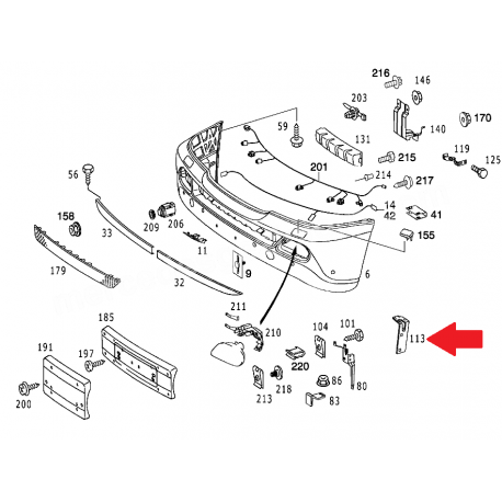 A1638852314 1638852314 W163 SOL ÖN TAMPON TUTUCUSU ORJİNAL