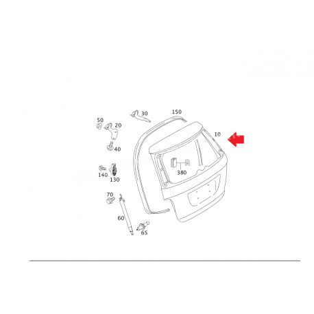 A1647400105 1647400105 W164 BAGAJ KAPAĞI ORJİNAL