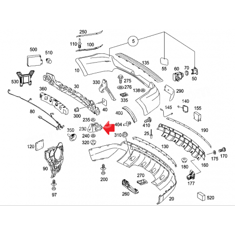 A1648800130 1648800130 W164 ARKA TAMPON TUTUCU ORJİNAL