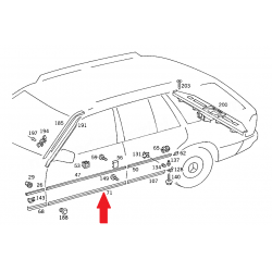 A1246900462 1246900462 MERCEDES W124 SAĞ ÖN KAPI NİKELAJI ORJİNAL