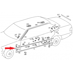 A1246901062 1246901062 MERCEDES W124 SAĞ ÖN ÇAMURLUK ÇITASI ORJİNAL