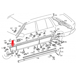 A1246908240 A1246901440 MERCEDES W124 SAĞ ÖN ÇAMURLUK KAPLAMASI YAN SANAYİ