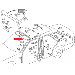 A1246909125 5070 1246909125 5070 MERCEDES W124 TAVAN ÖN KAPLAMA ORJİNAL