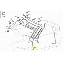 A1296970151 9B00 1296970151 9B00 MERCEDES W129 ÇAMURLUK YAN FİTİLİ ORJİNAL