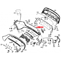 A1568850011 1568850011 MERCEDES W156 ARKA TAMPON NİKELAJI ÜST TARAF ORJİNAL