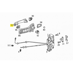 A1687600170 1687600170 MERCEDES A CLASS W168 ARKA KAPI KOLU ORJİNAL