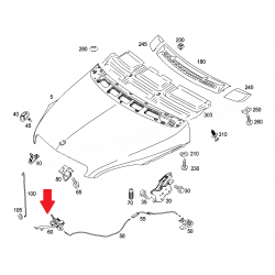A1698800660 1698800660 W169 MOTOR KAPUT KİLİDİ ORJİNAL