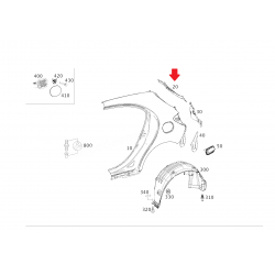 A1766300119 1766300119 MERCEDES W176 SOL ARKA TAKVIYE ORJİNAL