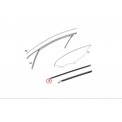 A1777254300 1777254300 MERCEDES W177 SOL ÖN KAPI CAM NİKELAJI DIŞARDAKİ ORJİNAL