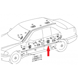 A2026900662 7167 2026900662 7167 MERCEDES W202 SAĞ ARKA KAPI ÇITASI ORJİNAL