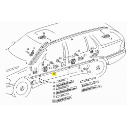 A2026909462 A2026903062 MERCEDES W202 SAĞ ÖN KAPI ÇITASI ORJİNAL