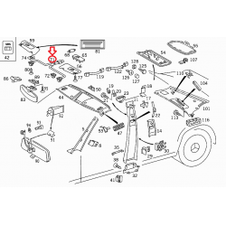 A2028101012 2028101012 MERCEDES W140 GÜNEŞLİK TUTUCUSU KABLOLU ORJİNAL GRİ RENK