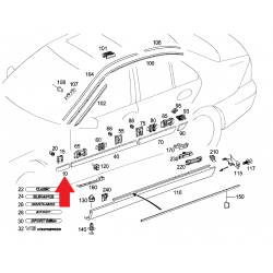 A2036904862 9040 A2036904862 9197 A2036904862 9744 MERCEDES W203 SAĞ ÖN ÇAMURLUK ÇITASI ORJİNAL