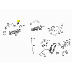 A2037602320 9197 2037602320 9197 MERCEDES W203 SOL ARKA KAPI BADEMİ ORJİNAL