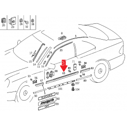 A2086900562 9744 A2086900562 5205 MERCEDES W208 SOL ÖN KAPI ÇITASI ORJİNAL