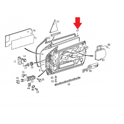 A2086900980 2086900980 MERCEDES W208 SOL ÖN KAPI CAM NİKELAJI ORJİNAL