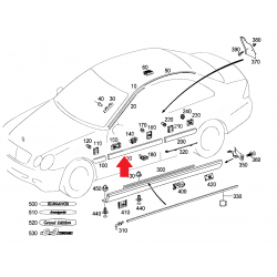 A2096901182 9197 A2096901182 9744 MERCEDES W209 SOL ÖN KAPI ÇITASI ORJİNAL