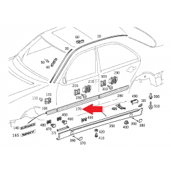 A2106900482 9744 2106900482 9744 MERCEDES W210 SAĞ ÖN KAPI ÇITASI ORJİNAL