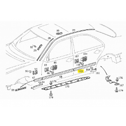 A2106901062 7700 2106901062 7700 MERCEDES W210 SAĞ ARKA KAPI ÇITASI ORJİNAL