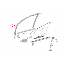 A2107250925 2107250925 W210 SOL ÖN KAPI CAM YALITIMI ORJİNAL