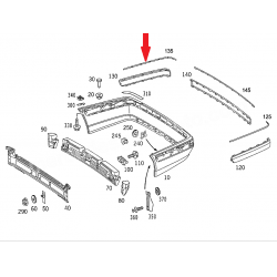 A2108851474 2108851474 MERCEDES W210 SAĞ ARKA TAMPON NİKELAJI ORJİNAL