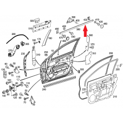 A2116900480 2116900480 MERCEDES W211 SAĞ ÖN KAPI CAM NİKELAJI DIŞARDAKİ ORJİNAL