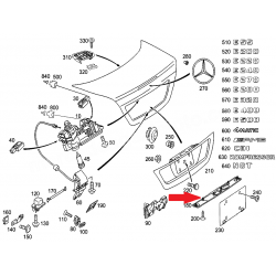 A2117500193 2117500193 MERCEDES E320 W211 ARKA BAGAJ TUTAMAĞI ORJİNAL
