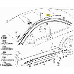 A2166902180 9197 2166902180 9197 MERCEDES W216 SOL TAVAN ÇITASI ORJİNAL
