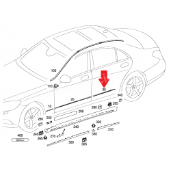 A2226908801 2226908801 MERCEDES W222 SAĞ ARKA KAPI NİKELAJI ORJİNAL