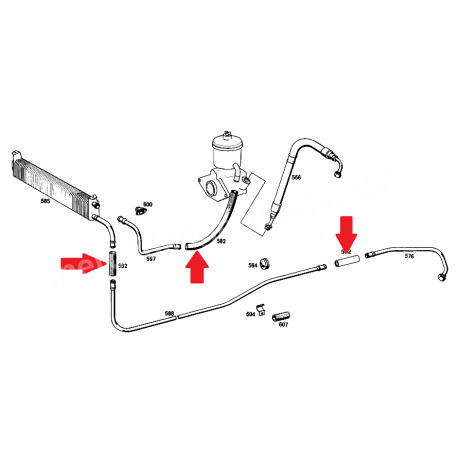 A0069970982 0069970982 W107 W108 W109 W110 W111 W112 W114 W115 W116 W123 DİREKSİYON YAĞ  BORUSU ORJİNAL