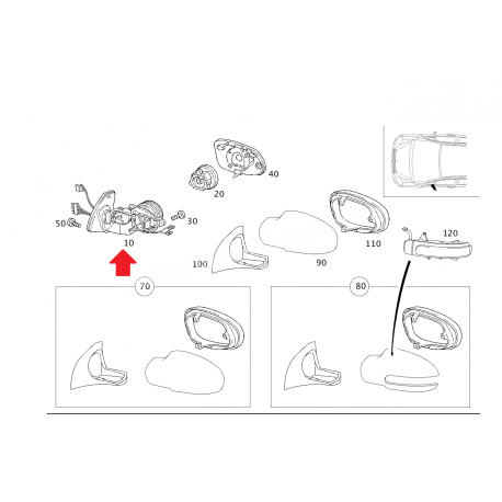 A1688100176 1688100176 MERCEDES W168 SOL AYNA (KAPAKSIZ-CAMSIZ-MOTORSUZ) ORJİNAL