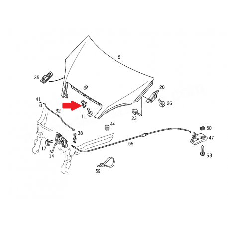 A1688800060 1688800060 MERCEDES W168 KAPUT KİLİDİ ORJİNAL