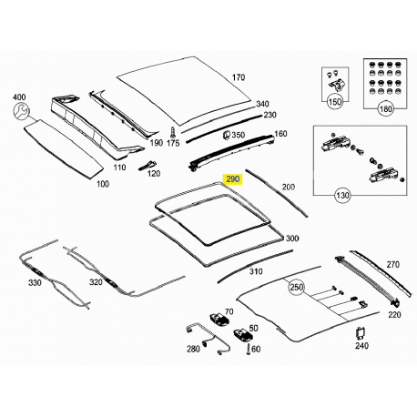A1767830096 1767830096 MERCEDES W176 TAVAN FİTİLİ ORJİNAL