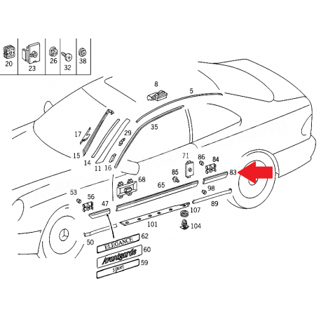 A2086900462 2086900462 MERCEDES W208 SAĞ ARKA ÇAMURLUK ÇITASI ORJİNAL