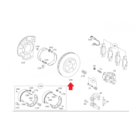 A2214231112 2214231112 W221 ARKA DİSK FEBİ (2 ADET FİYATIDIR)