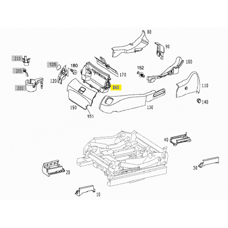 A2308600660 2308600660 MERCEDES W230 SOL KOLTUK YANGIN TÜP HAZNESİ ORJİNAL