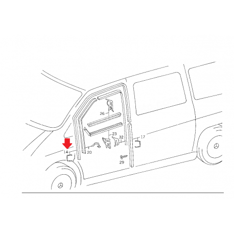 A6387250156 6387250156 W638 MERCEDES VİTO CAM CERCEVESI SAĞ TARAF ORJİNAL