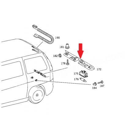 A6387430930 9154 6387430930 9154 MERCEDESW638 ARKA BAGAJ TUTAMAĞI ORJİNAL