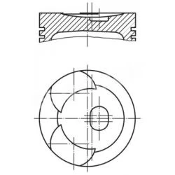 A6150303717 6150303717 0018702 M20421420 MERCEDES M615 PİSTON 87.50 MM SEKMANSIZ (87.475) (4 ADET TAKIM) KOLBENSMİT