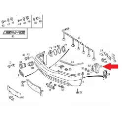 A1408850212 1408850212 MERCEDES W140 SAĞ ÖN KÖŞE TAMPON TUTUCUSU ORJİNAL