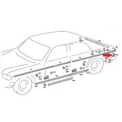 A1236900862 1236900862 MERCEDES W123 SAĞ ARKA STOP ALT ÇITASI ORJİNAL