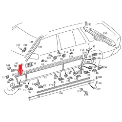 A1246908240 A1246901440 MERCEDES W124 SAĞ ÖN ÇAMURLUK KAPLAMASI YAN SANAYİ