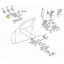 A1267607959 1267607959 A1267609159 A1267600959 MERCEDES S CLASS W126 SOL ÖN KAPI KOLU ORJİNAL