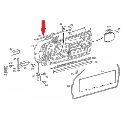 A1296900580 1296900580 MERCEDES W129 SOL ÖN KAPI CAM NİKELAJI ORJİNAL