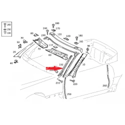 A1296900639 1296900639 MERCEDES W129 ÖN CAM SAĞ DİREK BAKALİTİ ORJİNAL