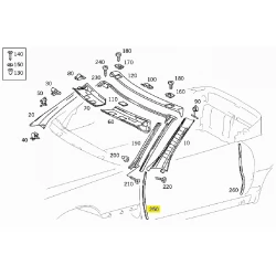A1296970151 9B00 1296970151 9B00 MERCEDES W129 ÇAMURLUK YAN FİTİLİ ORJİNAL