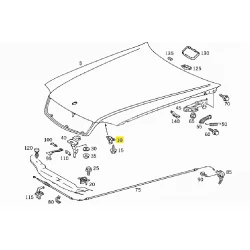 A1298800060 1298800060 MERCEDES W129 W140 KAPUT KİLİT KARŞILIĞI ORJİNAL